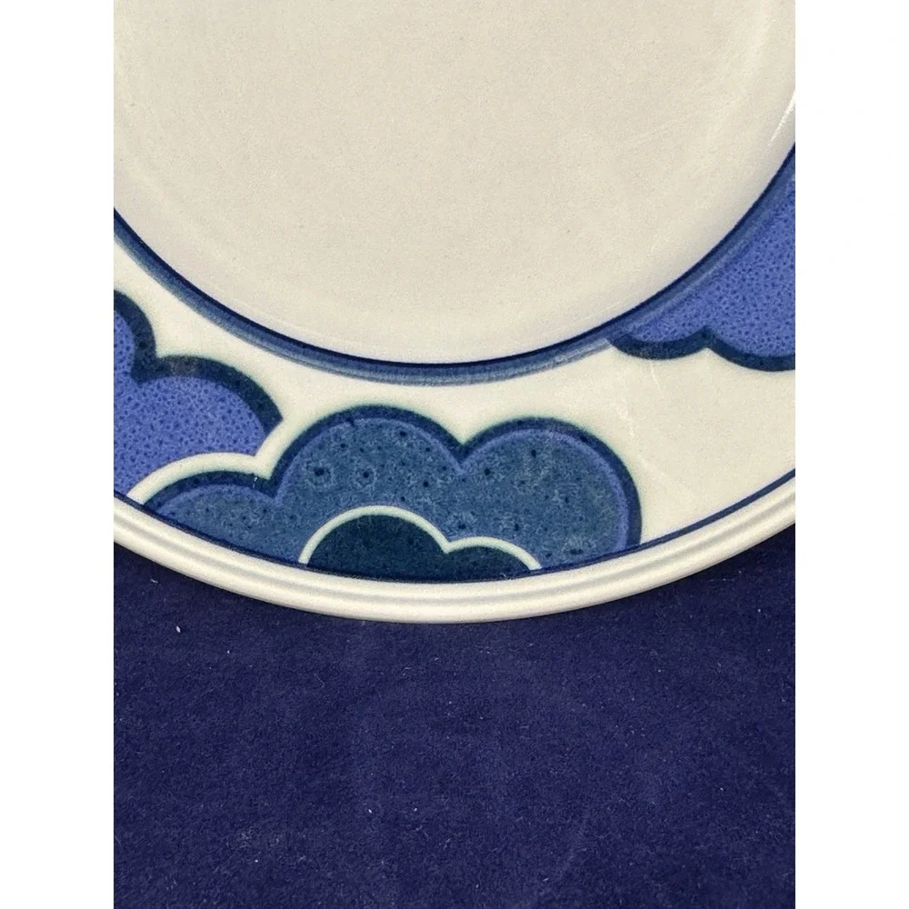 Villeroy & Boch Mettlach Blue Cloud Salad Plate Germany Vitro Pozellan Floral
